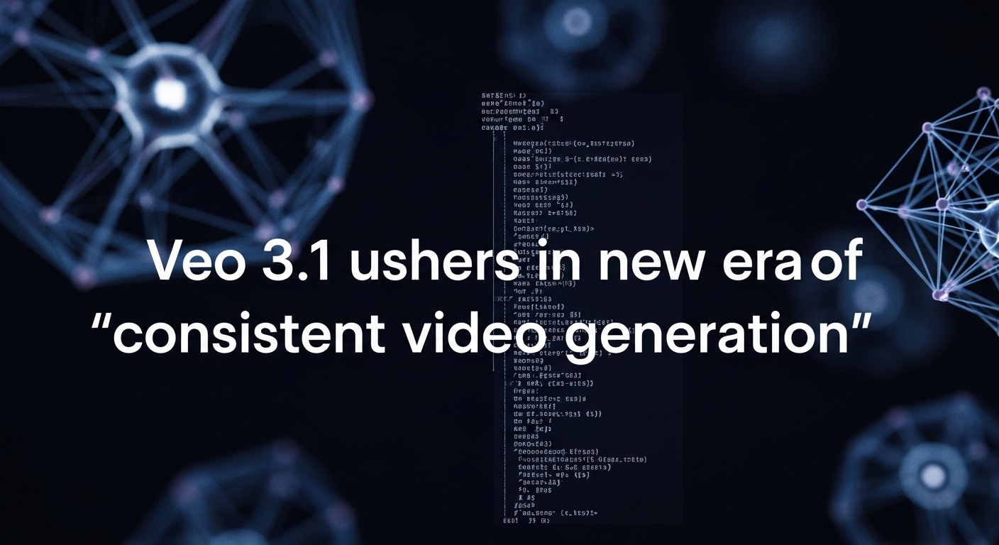 Veo 3.1が拓く『一貫性のある動画生成』の新時代